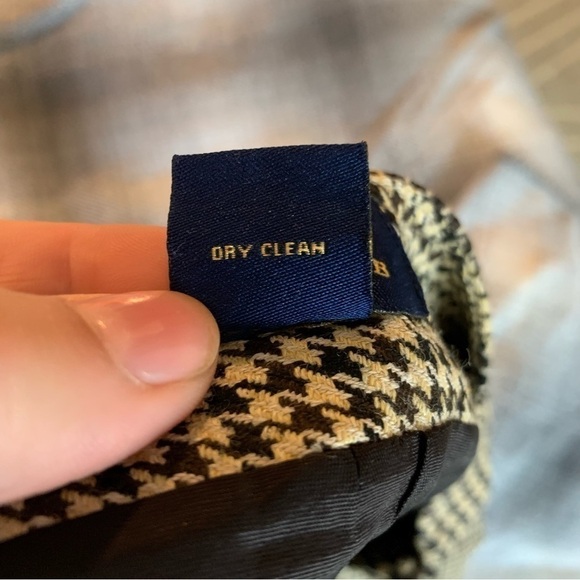 Charter Club Tan Houndstooth Rayon Wool Blend Pencil Skirt - Picture 5 of 5